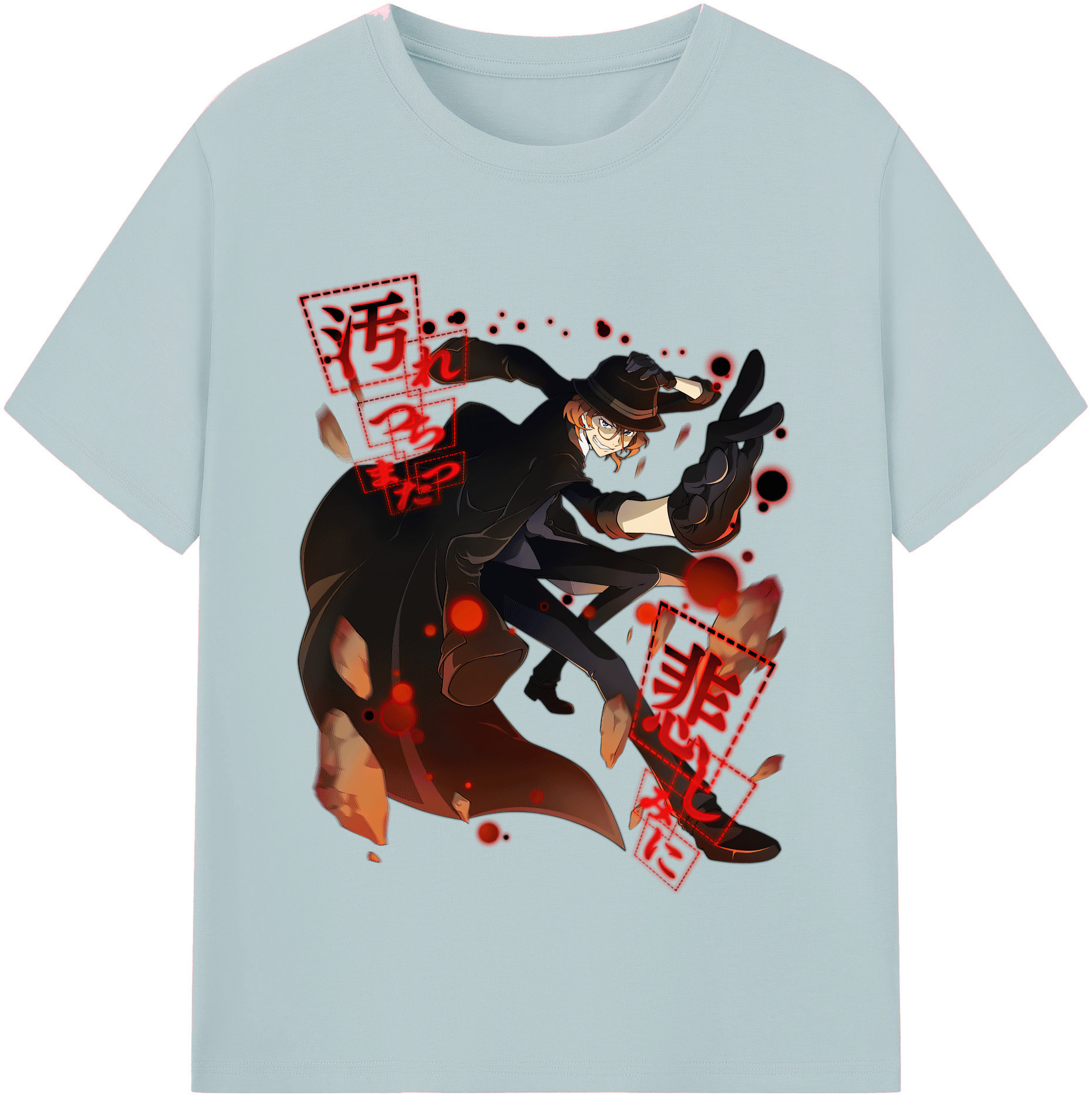 （画像用） 文豪ストレイドッグス Bungo Stray Dogs 綿100％半袖Tシャツ（フロントプリント）